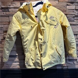 Kids Burton Yellow Ski Jacket Dryride Sugar and Spice Size XL (14-16)